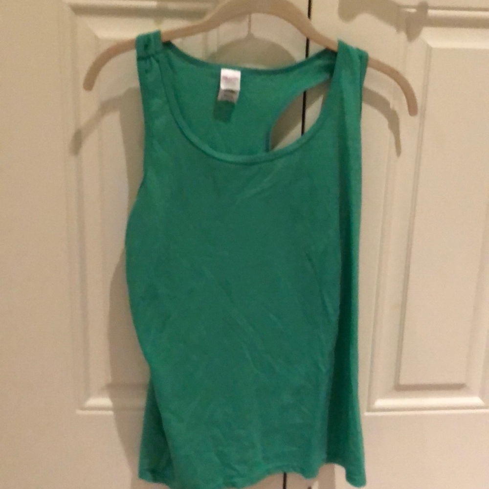 Medium green tank top from Gildan